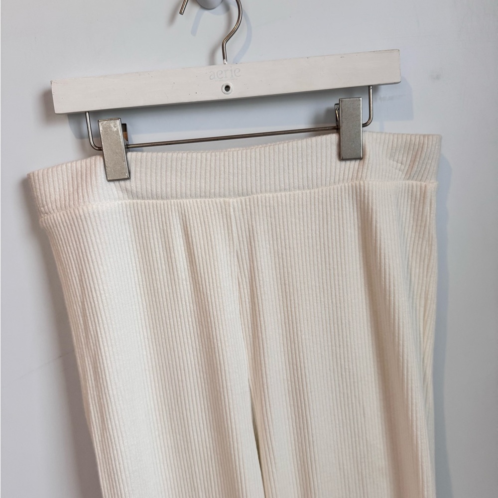 Tranquil & True Cream Ribbed Sleeveless Top and Pants Pajama Set Size L, XL - Picture 7 of 10